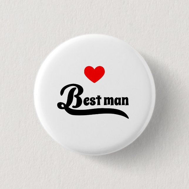 Bóton Redondo 2.54cm Best man (Frente)