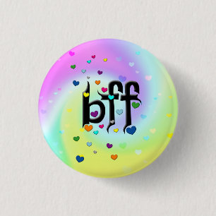 Bóton Redondo 2.54cm bff ~ corações