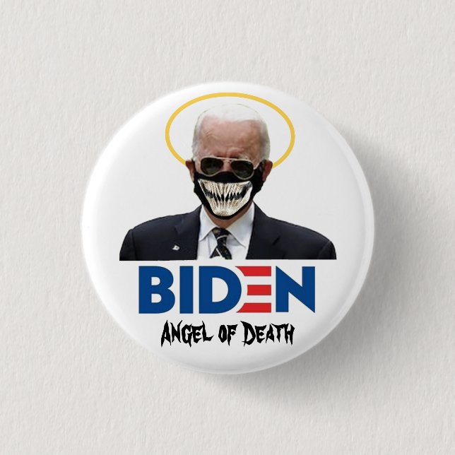 Bóton Redondo 2.54cm Biden Angel of Death (Frente)