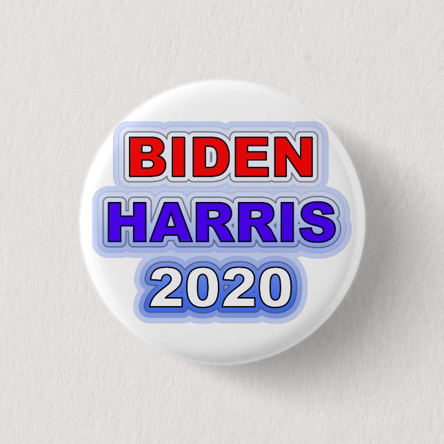 Bóton Redondo 2.54cm Biden Harris 2020 (Frente)