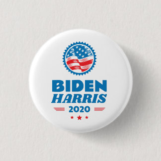 Bóton Redondo 2.54cm Biden Harris 2020 Flag Seal