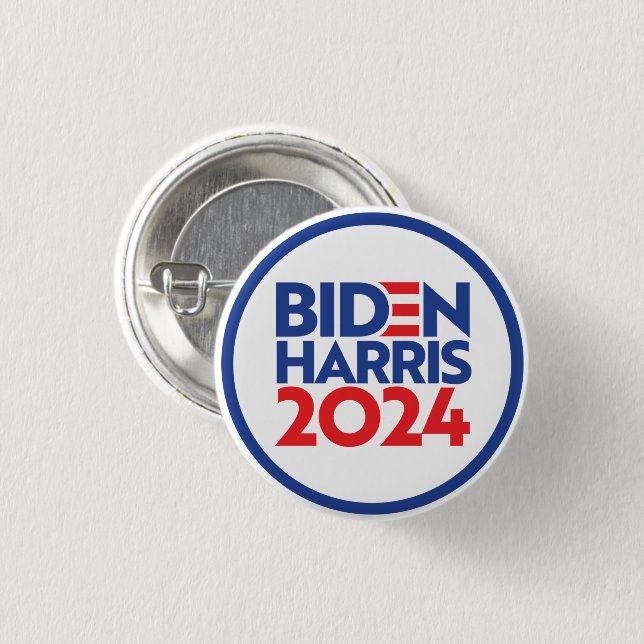Bóton Redondo 2.54cm Biden Harris 2024 (Frente & Verso)