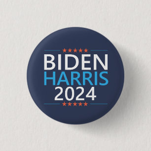 Bóton Redondo 2.54cm Biden Harris 2024 para a eleição do presidente d