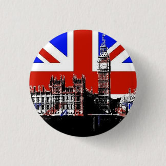 Bóton Redondo 2.54cm Big Ben e Union Jack