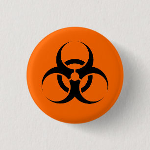 Bóton Redondo 2.54cm Biohazard