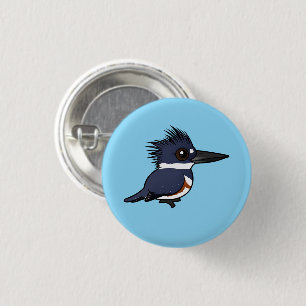 Bóton Redondo 2.54cm Birdorable Female Belga Kingfisher