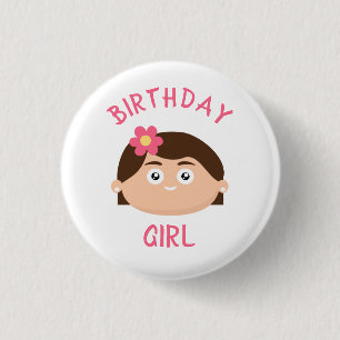 Bóton Redondo 2.54cm Birthday Girl
