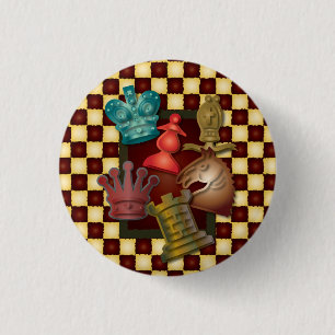 Bóton Redondo 2.54cm Bishop Penhor do cavaleiro do rei rainha do design