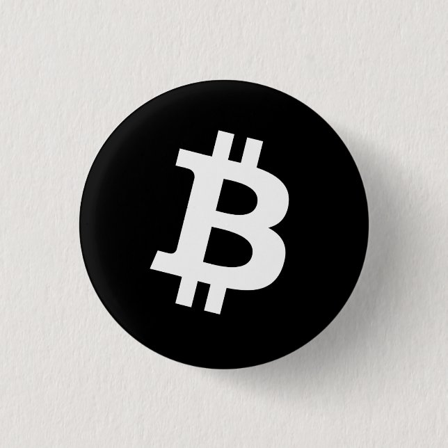 Bóton Redondo 2.54cm Bitcoin Pin Button (Small) (Frente)
