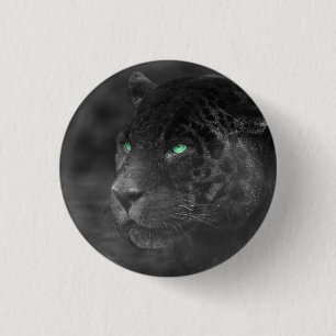 Bóton Redondo 2.54cm Black Jaguars Emerald Gaze