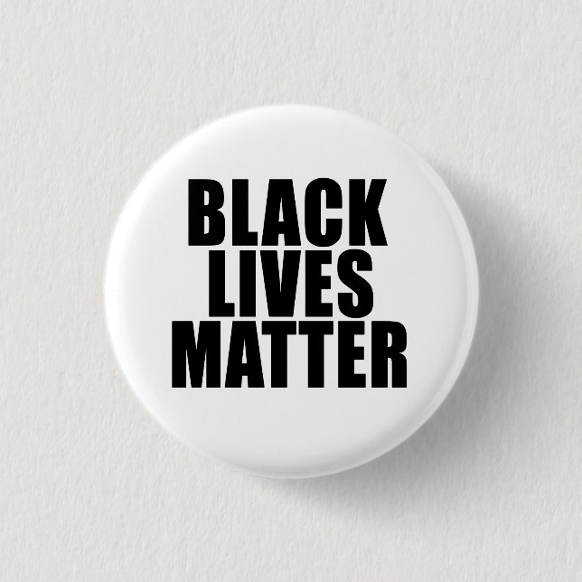Bóton Redondo 2.54cm "BLACK LIVES MATTER" 1,25 polegadas (Frente)