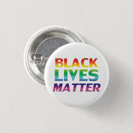Bóton Redondo 2.54cm Black Lives Matter arco-íris moderno lgbt