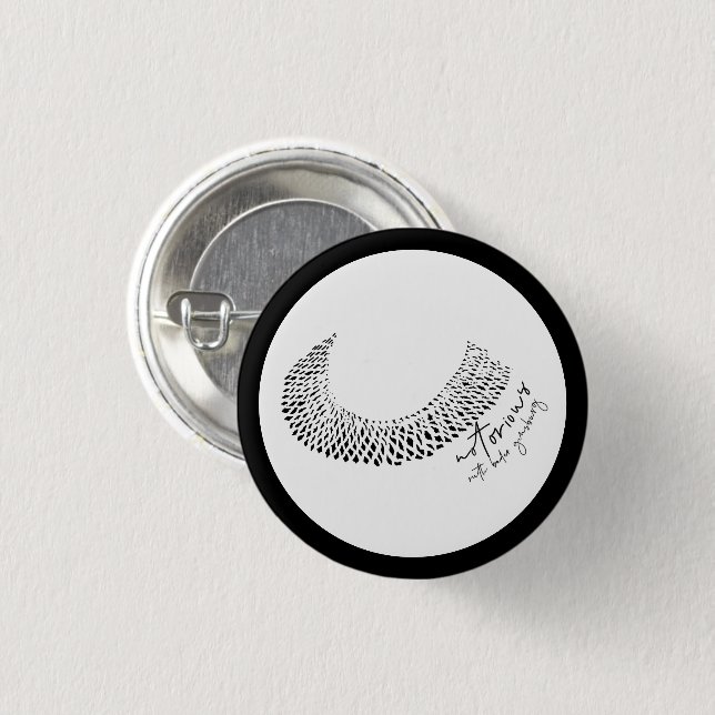 Bóton Redondo 2.54cm Black Notorious RBG Women Right (Frente & Verso)