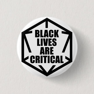 Bóton Redondo 2.54cm BLM Black Lives são críticas [B&W]
