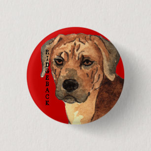 Bóton Redondo 2.54cm Bloco da cor de Rhodesian Ridgeback