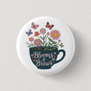 Bóton Redondo 2.54cm Blooms e Breve Design - Gráfico Físico Whimsical