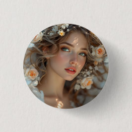 Bóton Redondo 2.54cm Blossom Seraph - Anjo da Primavera Grace