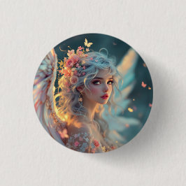 Bóton Redondo 2.54cm Blossom Seraph - Anjo da Primavera Grace