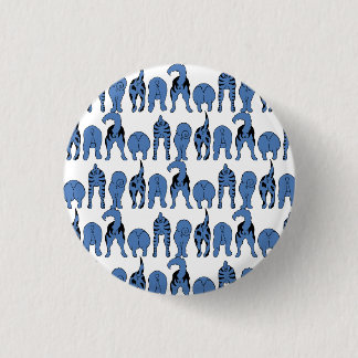 Bóton Redondo 2.54cm Blue Dog Butts Pattern