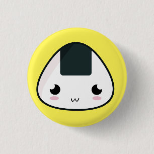 Bóton Redondo 2.54cm Bola de arroz de Kawaii