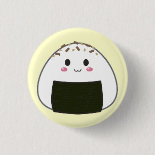 Bóton Redondo 2.54cm Bola de arroz de Kawaii "Onigiri" com coberturas