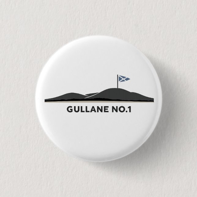 Bóton Redondo 2.54cm Bola de golfe Gullane Escócia (Frente)
