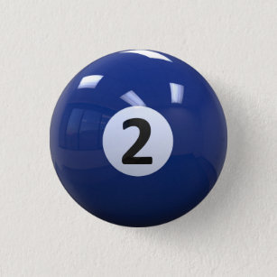 Bóton Redondo 2.54cm Bola de piscina do bilhar do no. 2 do azul