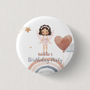 Bóton Redondo 2.54cm Bonito anjo afro de garotas Balão Aniversário