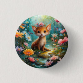 Bóton Redondo 2.54cm Borboletas de cogumelos mágicos