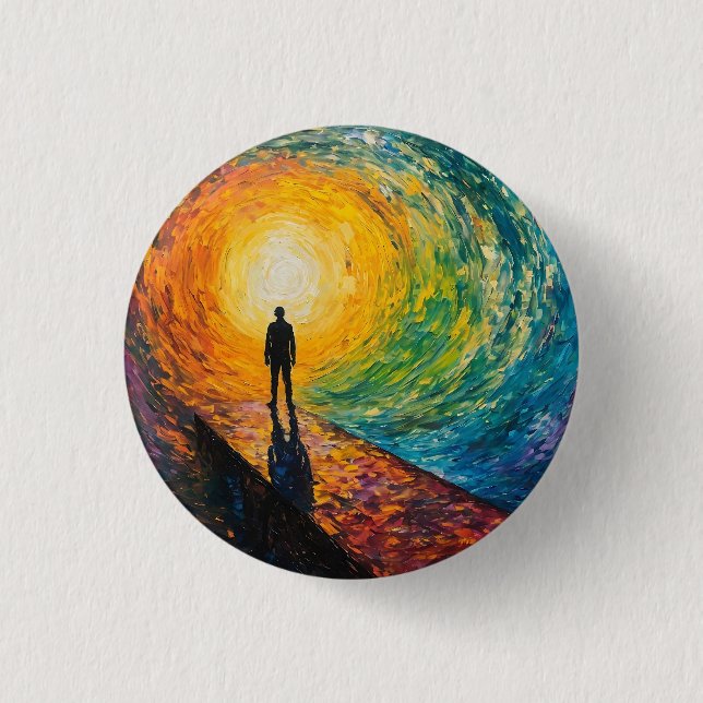 Bóton Redondo 2.54cm Borda da Dimensão (Frente)