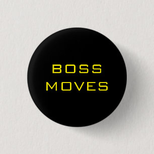BÓTON REDONDO 2.54CM BOSS MOVE BLACK AMARELO