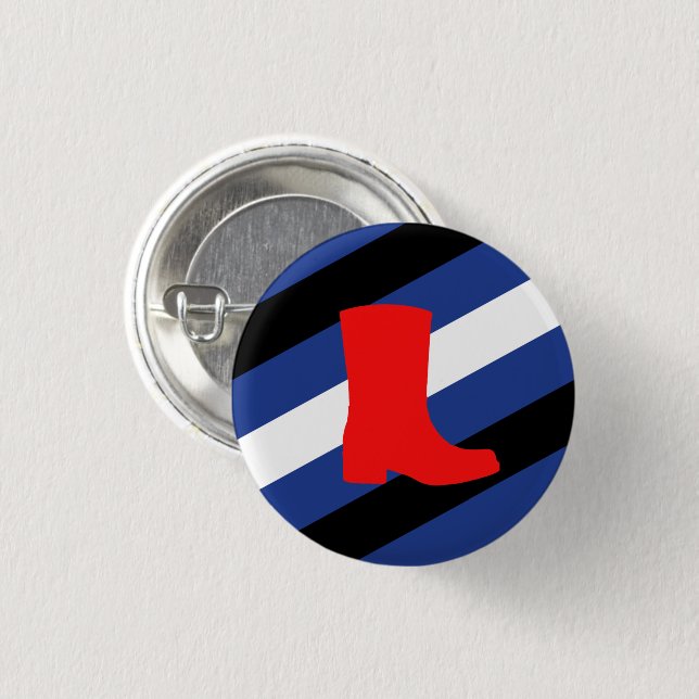 Bóton Redondo 2.54cm Bota Bandeira Orgulho (Frente & Verso)