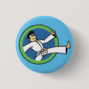 Bóton Redondo 2.54cm Botão 3 do Martial Arts Party