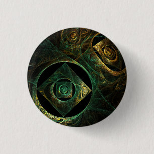 Bóton Redondo 2.54cm Botão Abstrato de Arte de Vibrações Mágicas (redon