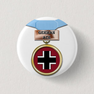 Bóton Redondo 2.54cm Botão alemão da medalha do ás