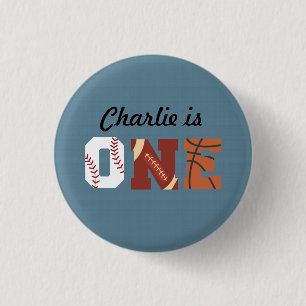 Bóton Redondo 2.54cm Botão All-Star First Birthday