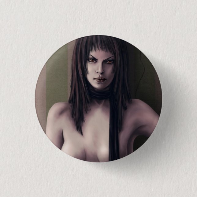 Bóton Redondo 2.54cm Botão amargo (Frente)