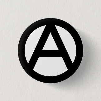 Bóton Redondo 2.54cm Botão Anarquia Pequena