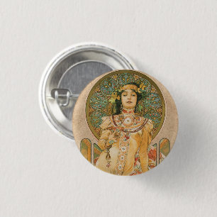 Bóton Redondo 2.54cm Botão Art Nouveau Pinback