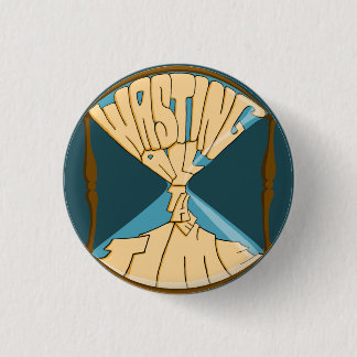 Bóton Redondo 2.54cm Botão azul do logotipo