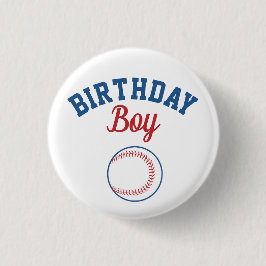 Bóton Redondo 2.54cm Botão Beisebol Birthday Boy