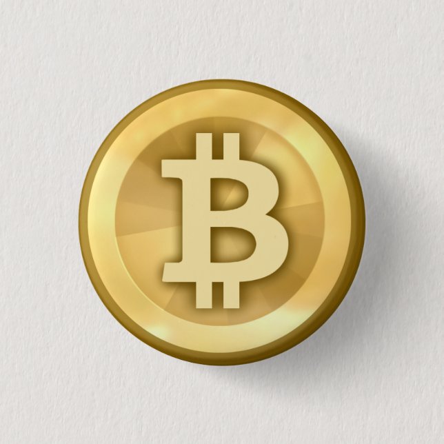 Bóton Redondo 2.54cm Botão Bitmoney (Frente)