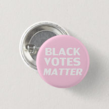 Botão branco da rosa claro "Black Vote Matey"