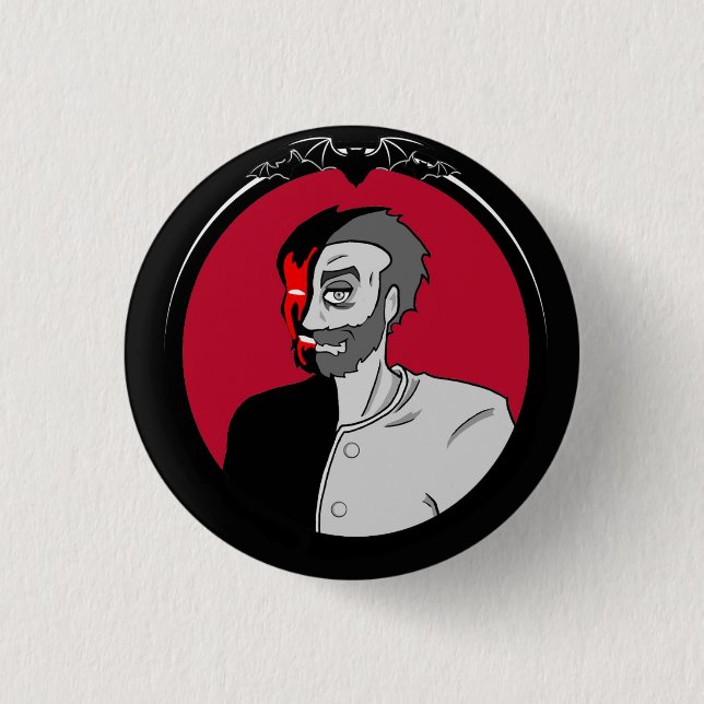 Bóton Redondo 2.54cm Botão BRW do R.M. Renfield (Frente)