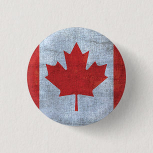 Bóton Redondo 2.54cm Botão canadense da bandeira