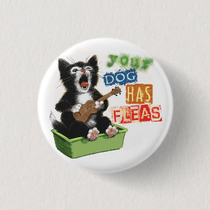 Bóton Redondo 2.54cm Botão Cat Ukulele