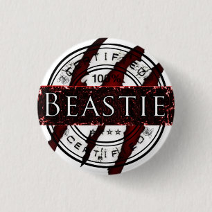 Bóton Redondo 2.54cm Botão certificado de Beastie
