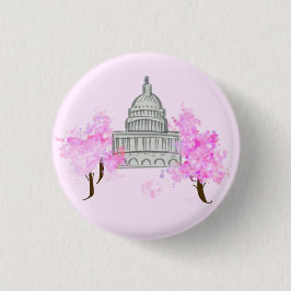 Bóton Redondo 2.54cm Botão Cherry Blossom
