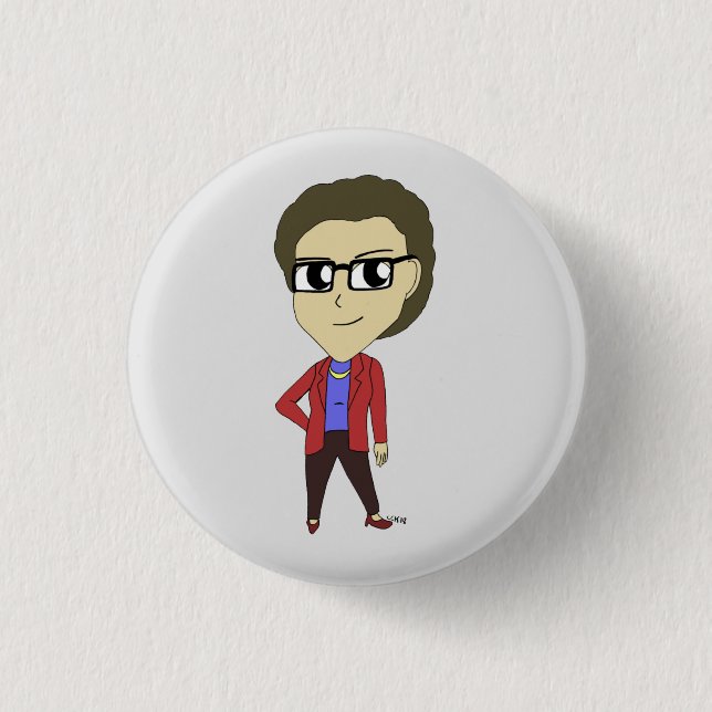 Bóton Redondo 2.54cm botão chibi (Frente)