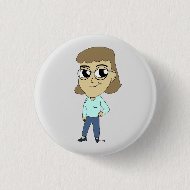 Bóton Redondo 2.54cm botão chibi (Frente)